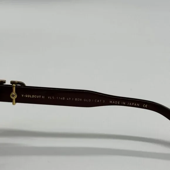 NEW V-GOLDCUT VLS-114B VALENTINO SUNGLASSES BORDEAUX CAT EYE  display picture 2